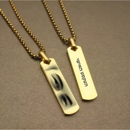 שרשרת עין בחריטה אישית